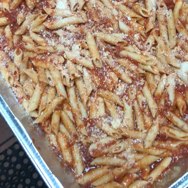 Baked Ziti & Meat Sauce.