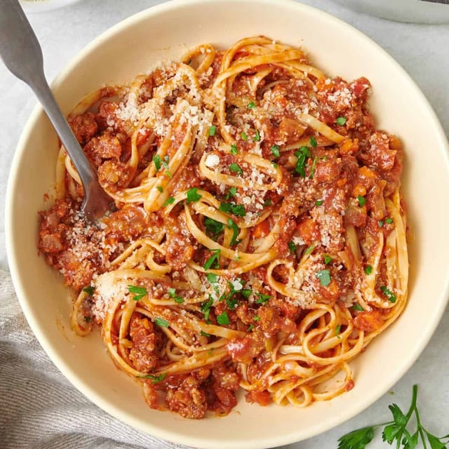 Pasta Bolognese.